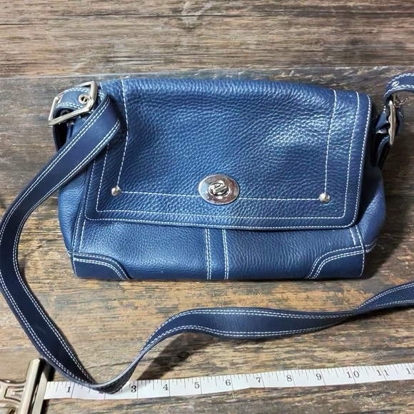Coach Handbags - Coach Dark Blue Crossbody Bag Purse
